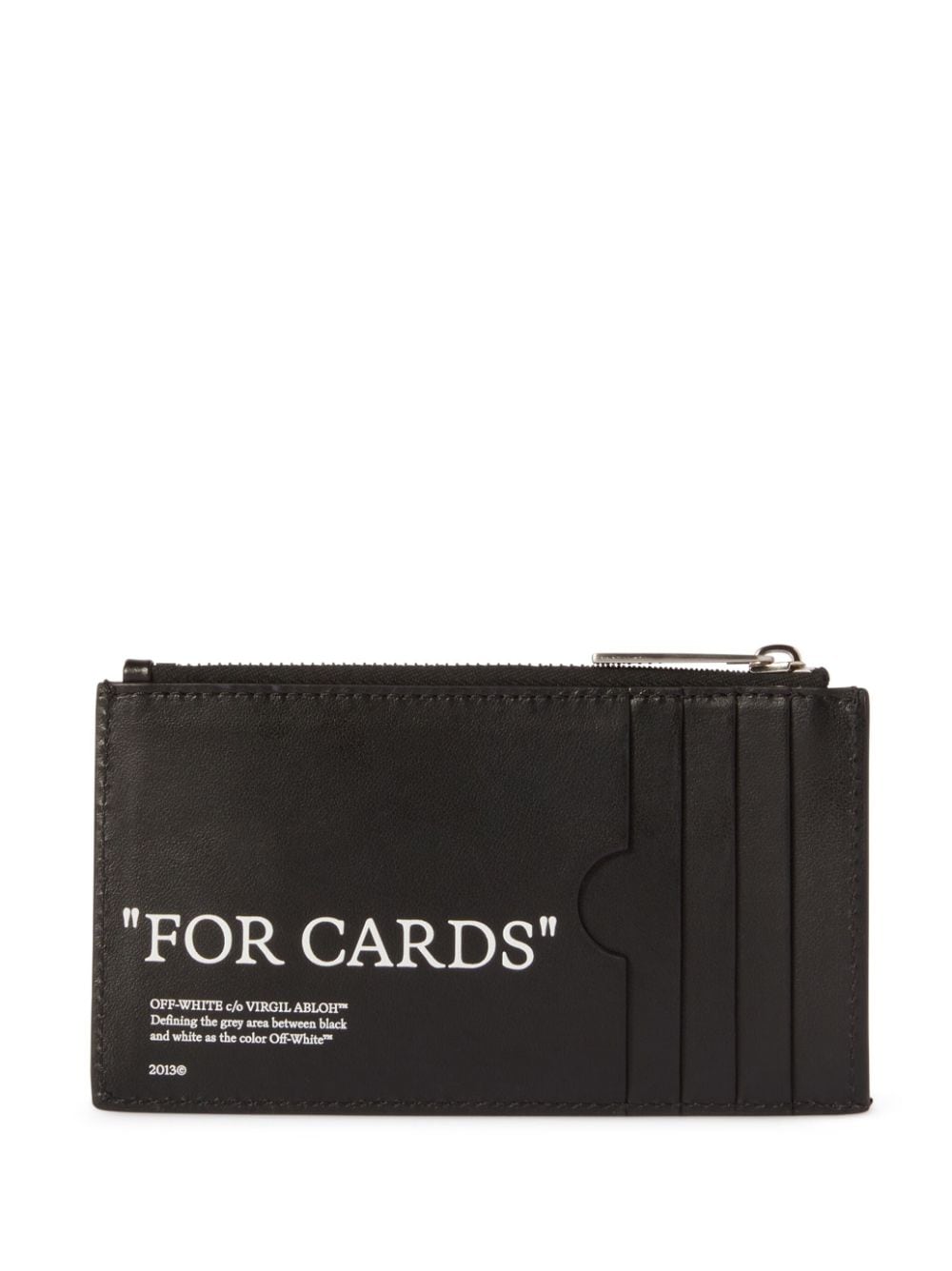 Off-White Quote-print leather cardholder