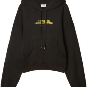 Off-White  slogan-print cotton hoodie