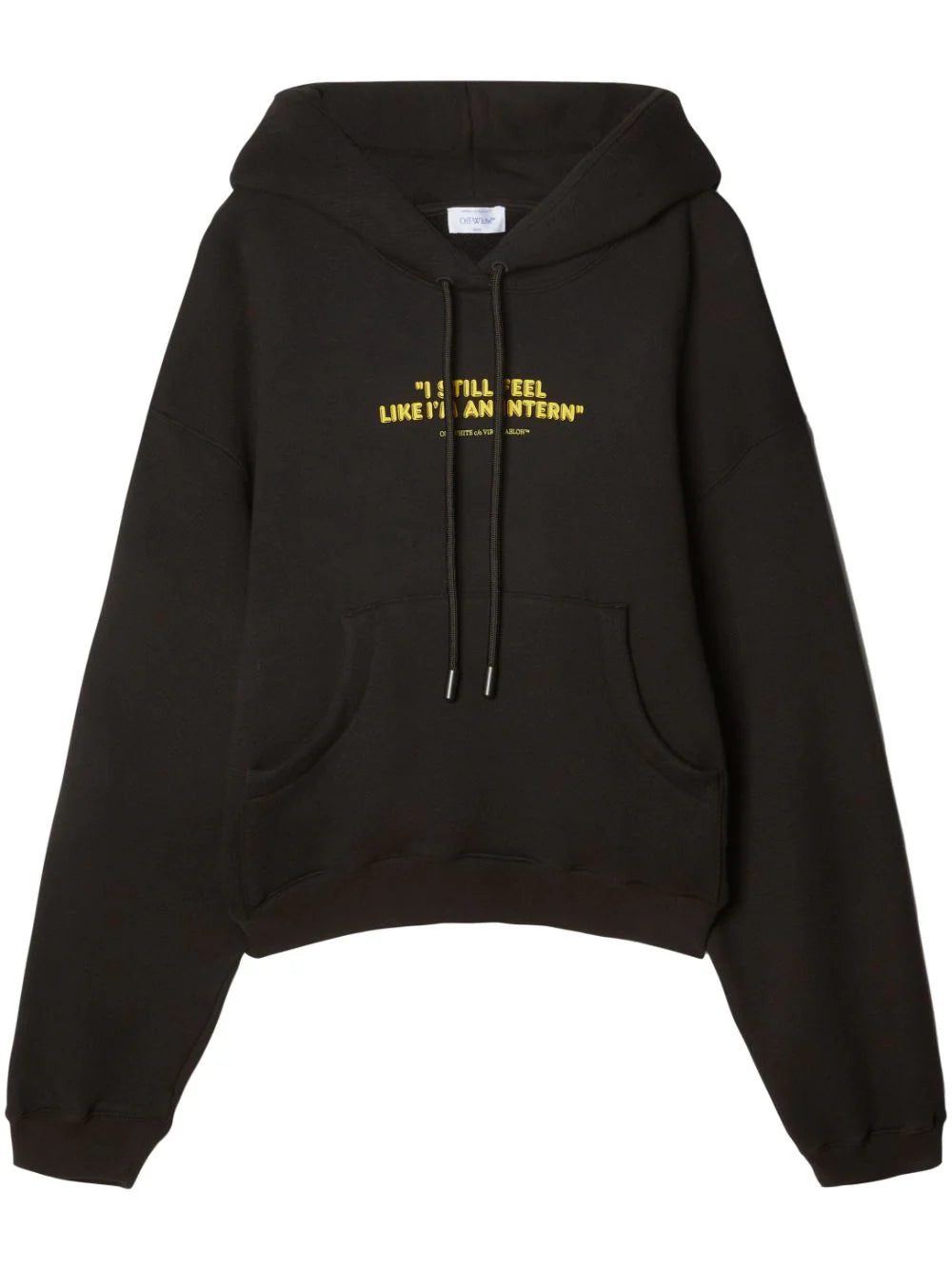 Off-White slogan-print cotton hoodie