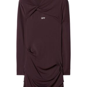 Off-White Off Stamp twist-detail minidress