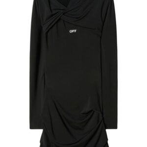Off-White Off Stamp twist-detail minidress