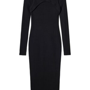 Off-White ribbed turtleneck midi dress