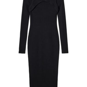 Off-White ribbed turtleneck midi dress