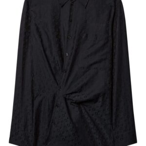 Off-White Off jacquard twisted shirtdress