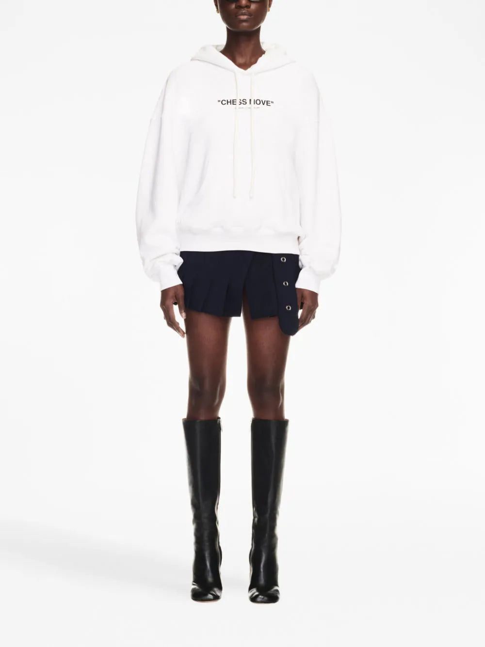 Off-White slogan-print drawstring hoodie - Image 2