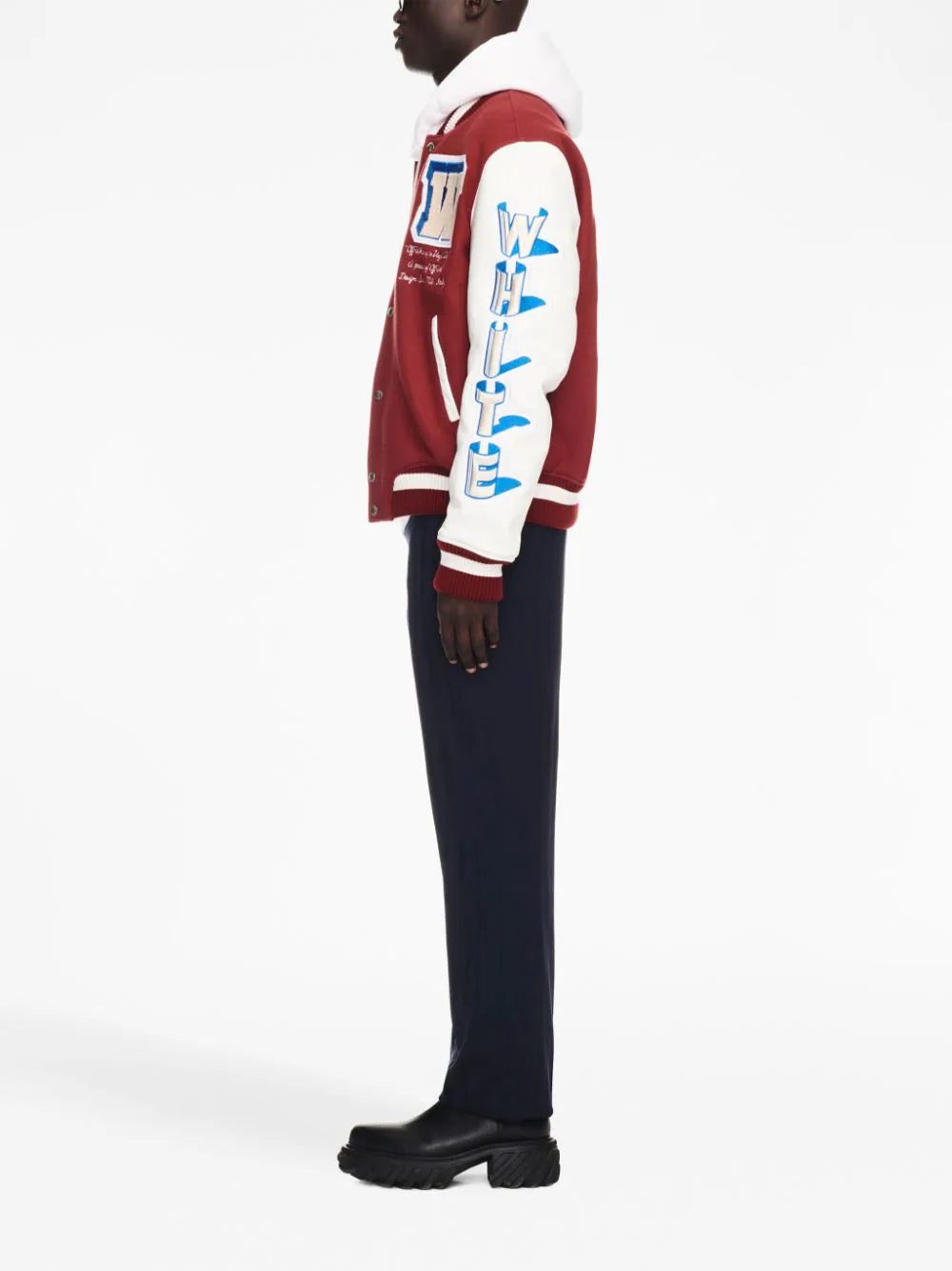 Off-White Lea appliqué varsity jacket - Image 3