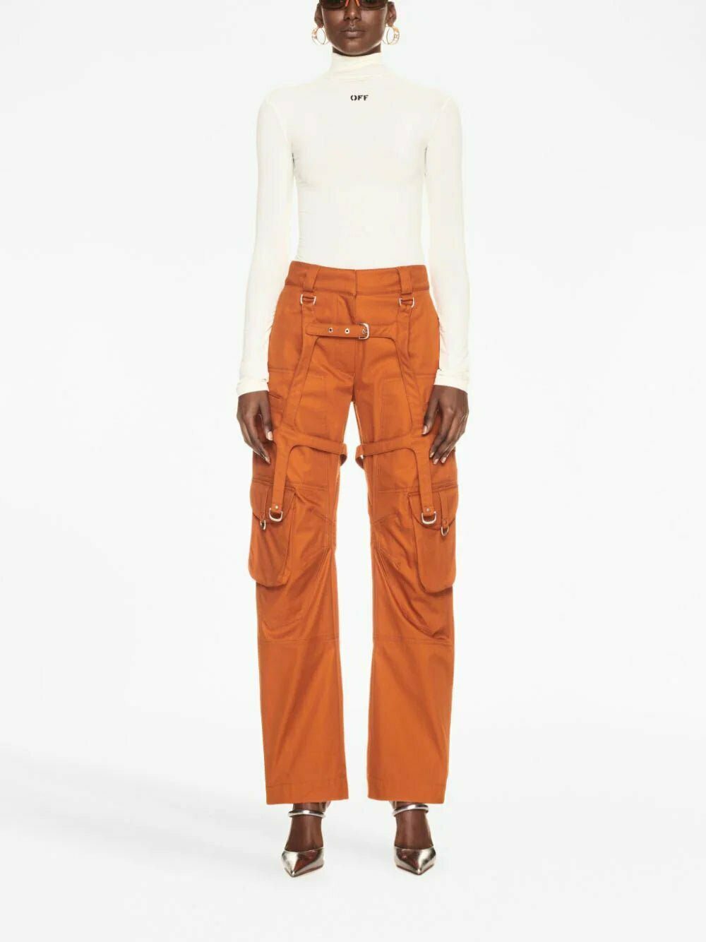 Off-White logo-print second-skin top - Image 2