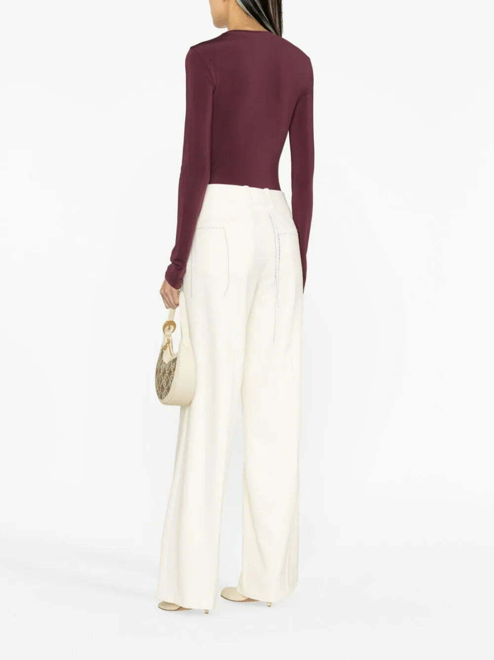 Off-White logo-print fitted top - Image 3