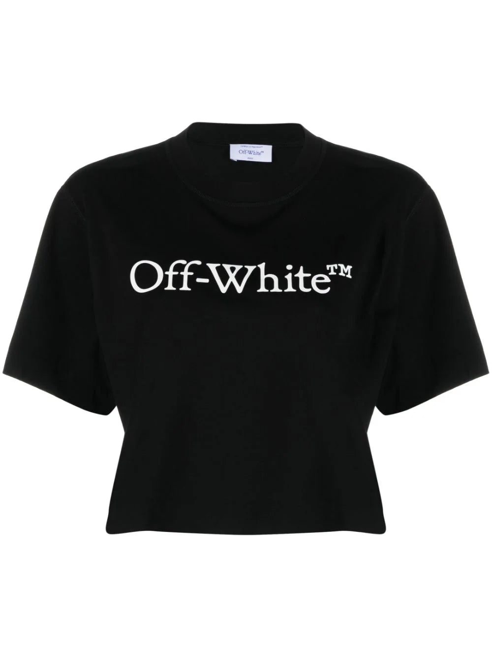 Off-White logo-print cropped cotton T-shirt