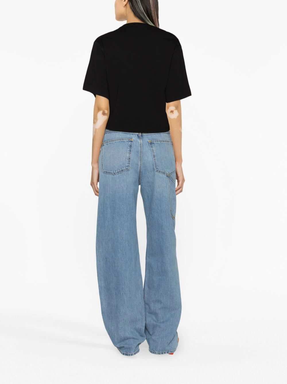 Off-White logo-print cropped cotton T-shirt - Image 3