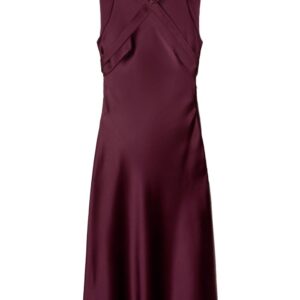 Off-White crossover-strap satin midi dress