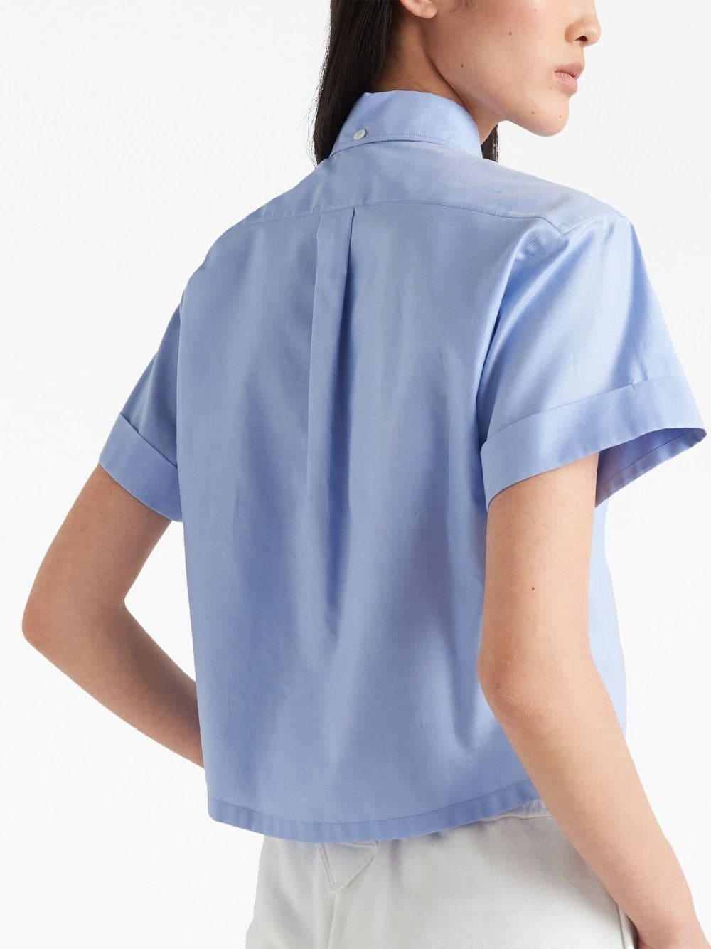 Prada logo-embroidered oxford shirt - Image 3