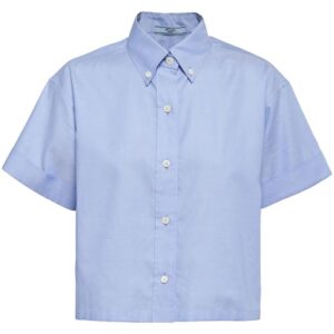 Prada  logo-embroidered oxford shirt