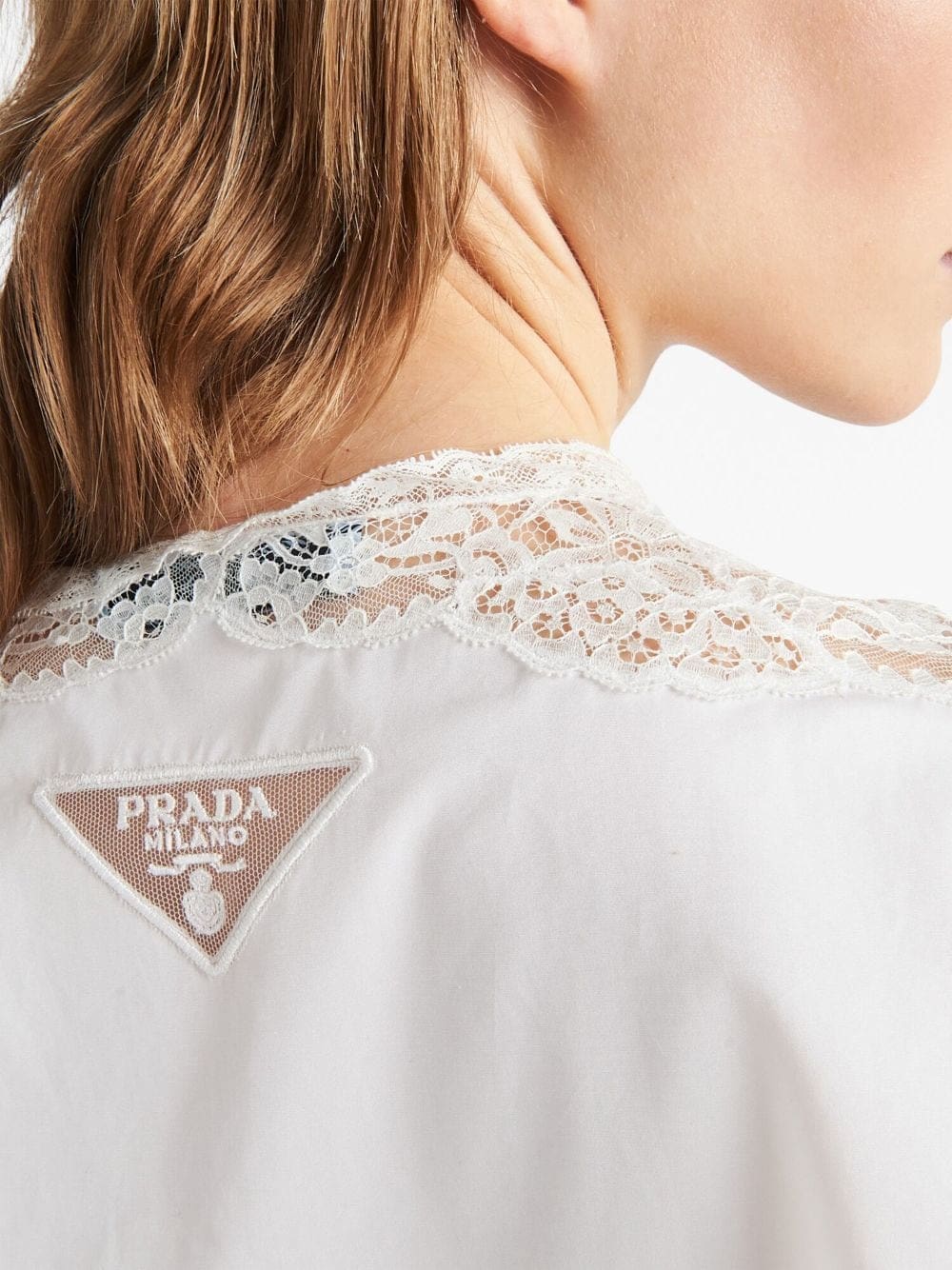 Prada floral-embroidered poplin shirt - Image 5