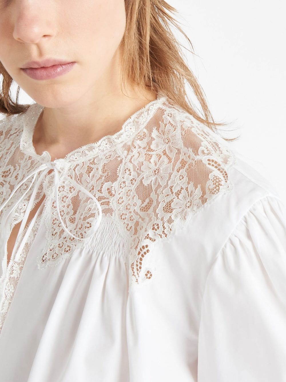 Prada floral-embroidered poplin shirt - Image 4