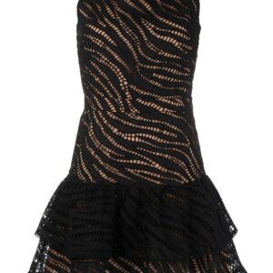 Michael Michael Kors perforated ruffled sleeveless dress