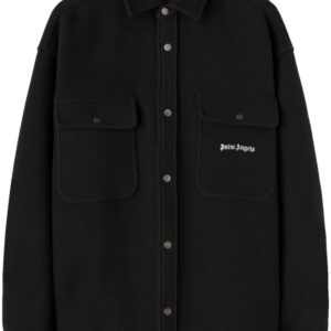 Palm Angels  logo-embroidered twill shirt jacket