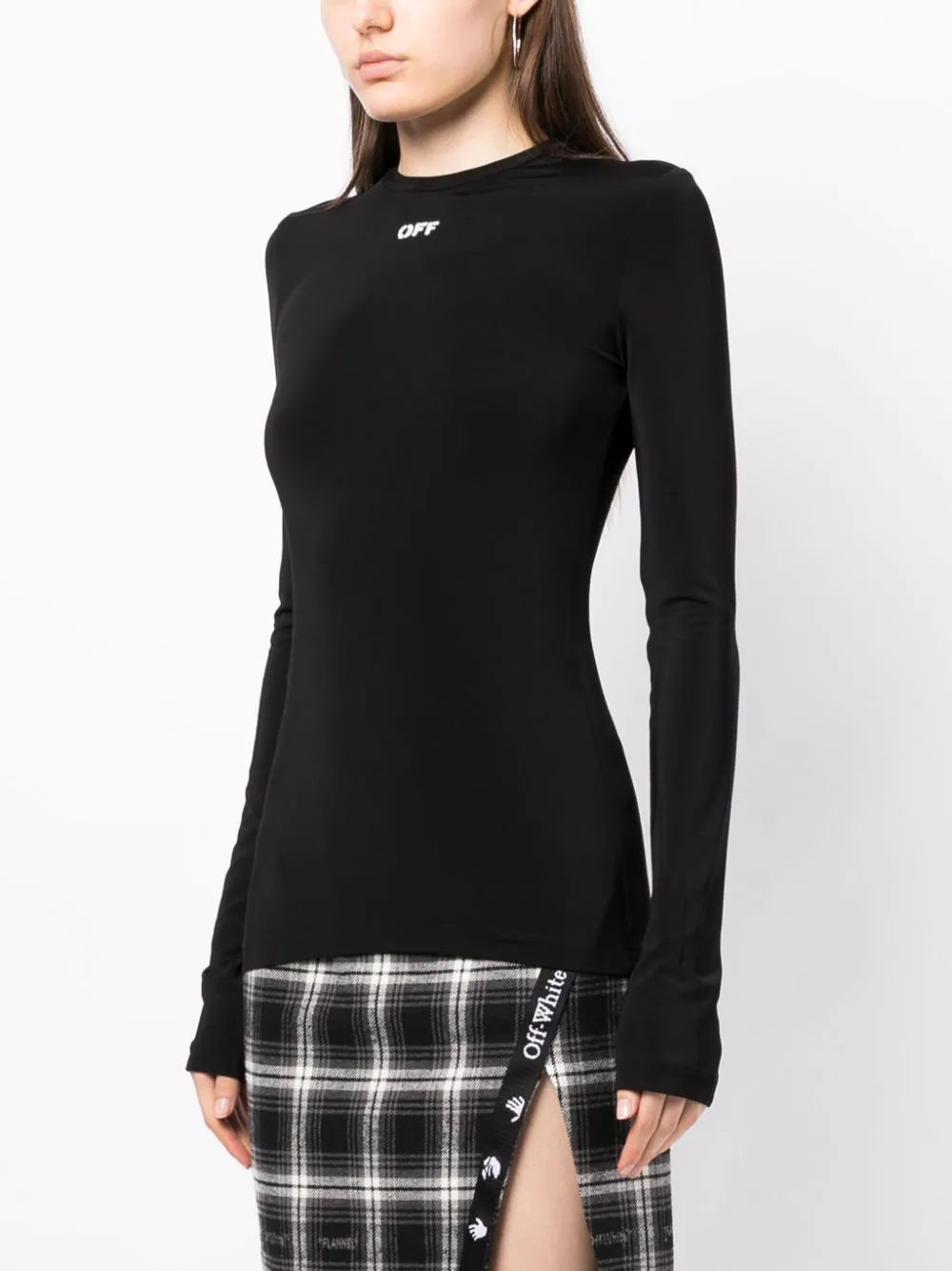 Off-White logo-print long-sleeve top - Image 3
