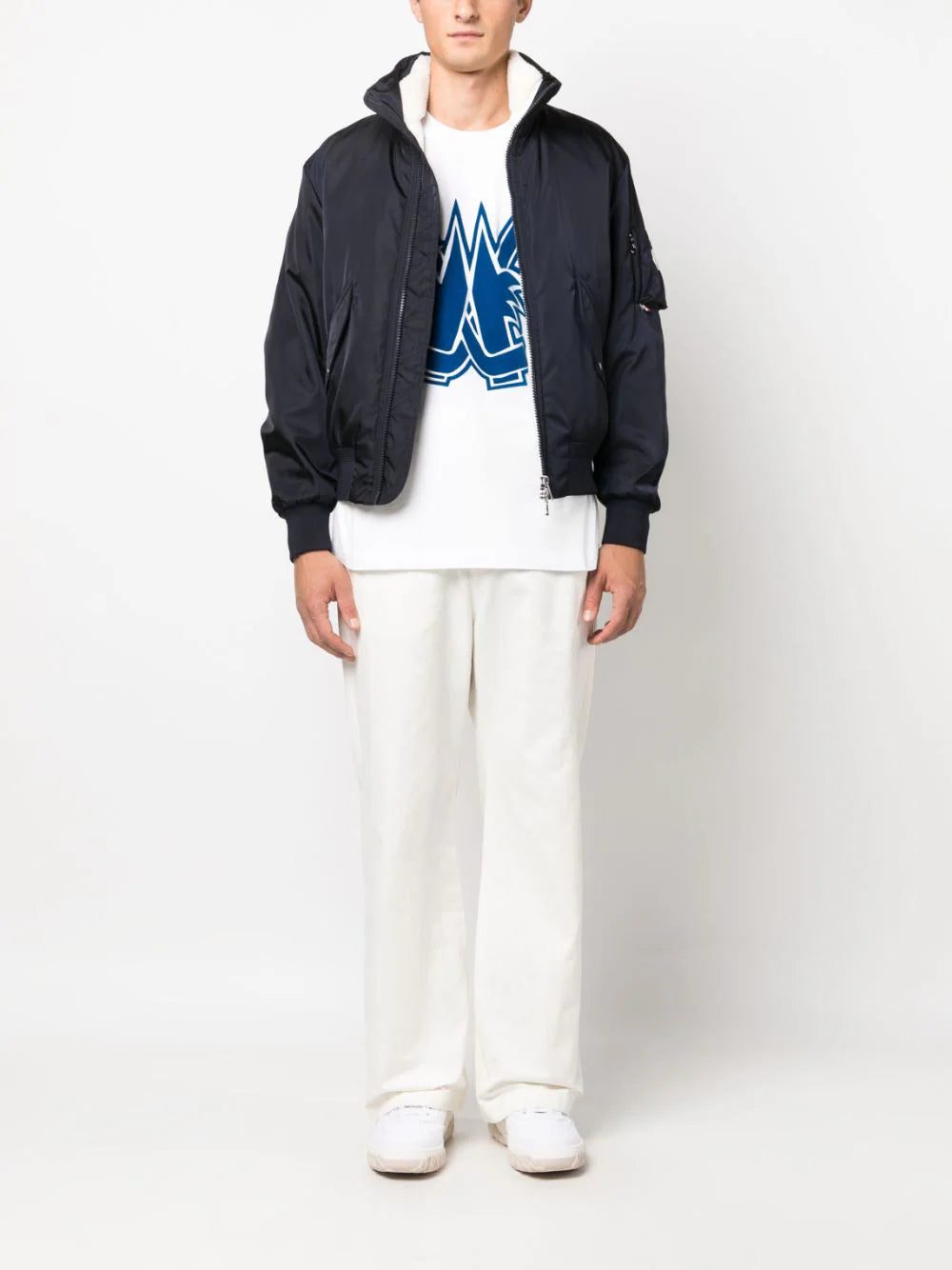 Moncler logo-collar padded bomber jacket - Image 2