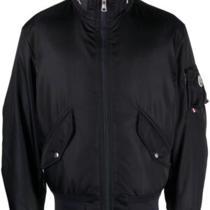 Moncler  logo-collar padded bomber jacket
