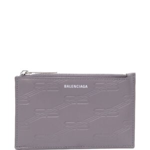 Balenciaga logo-debossed leather cardholder