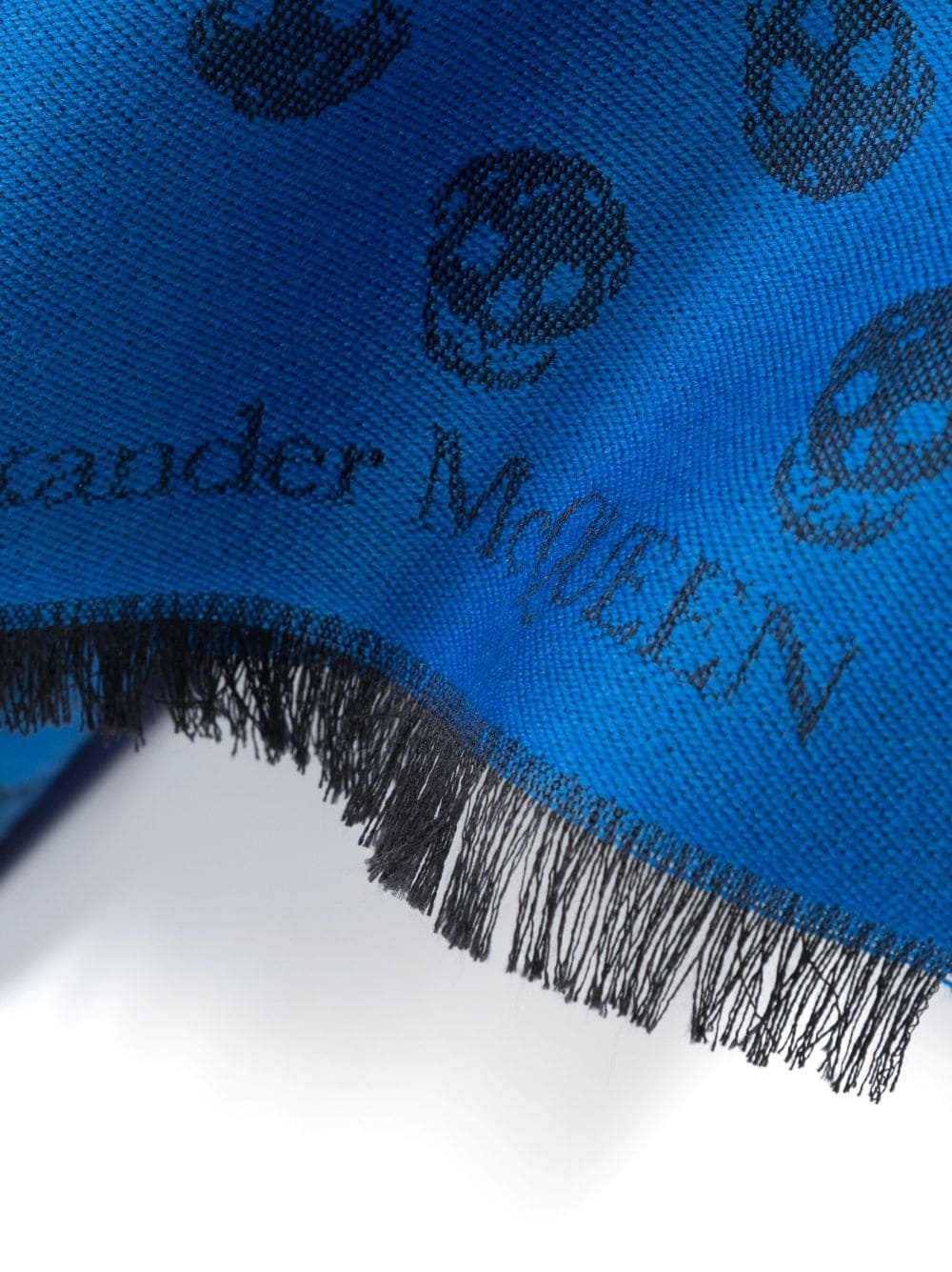 Alexander McQueen skull-jacquard fringed scarf - Image 2