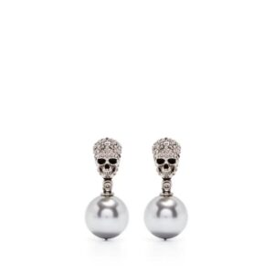 Alexander McQueen  Skull silver-tone earrings