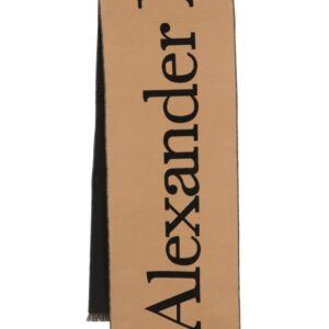 Alexander McQueen intarsia-knit logo scarf