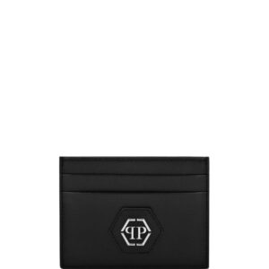 Philipp Plein logo-plaque leather cardholder