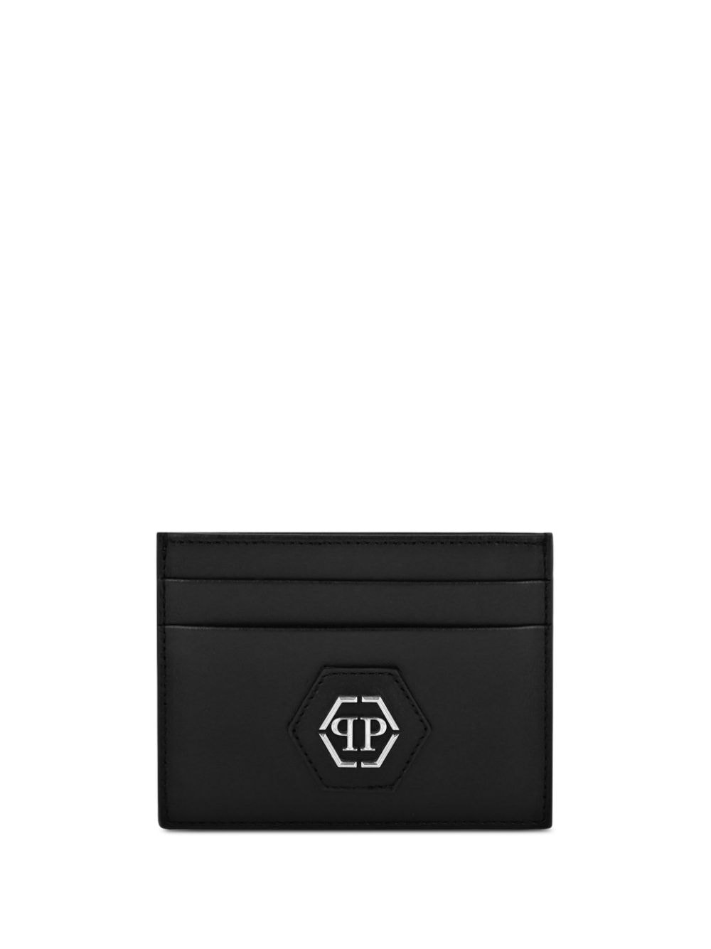 Philipp Plein logo-plaque leather cardholder