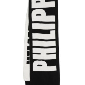 Philipp Plein  logo-jacquard wool scarf