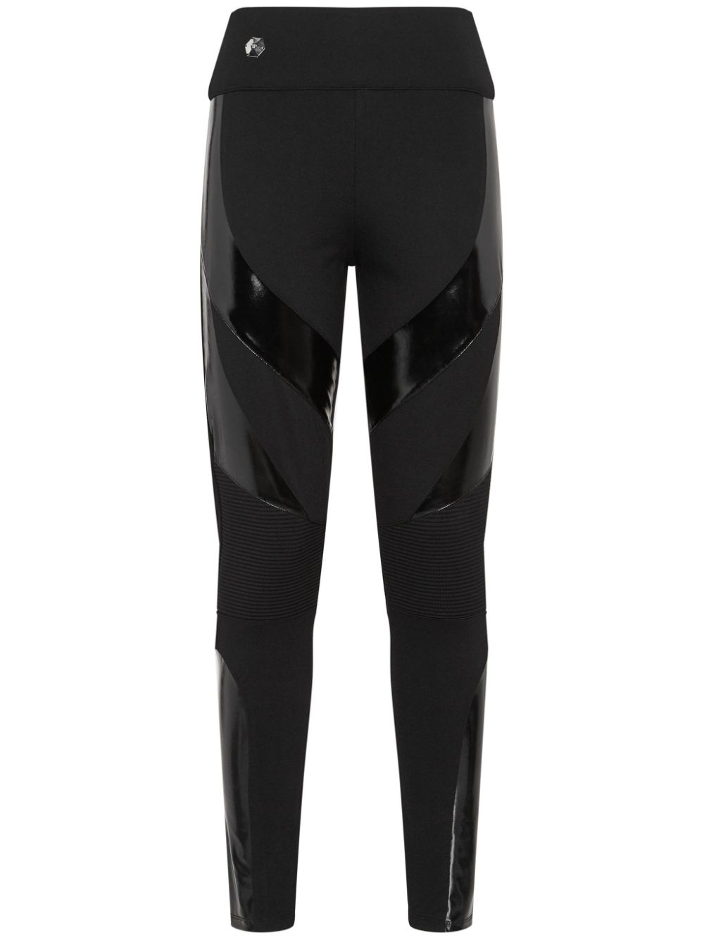 Philipp Plein logo-patch high-waist leggings