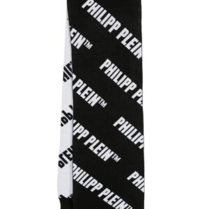 Philipp Plein  logo-jacquard wool scarf