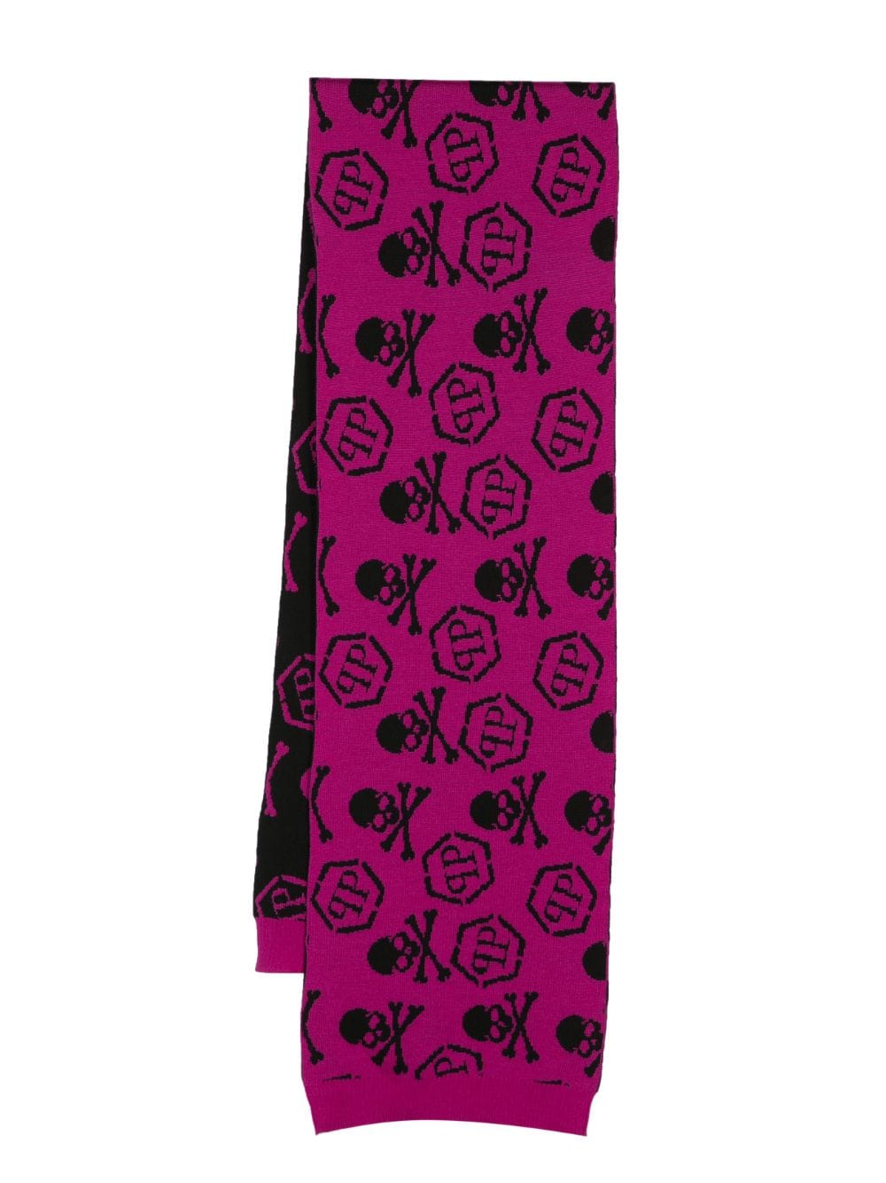 Philipp Plein Skull&Bones wool scarf