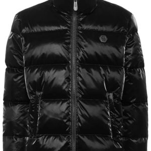 Philipp Plein logo-embroidered padded jacket