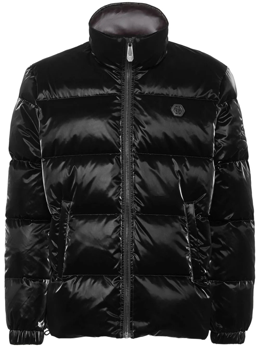 Philipp Plein logo-embroidered padded jacket