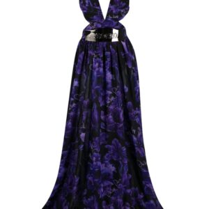 Philipp Plein floral-print chiffon maxi dress