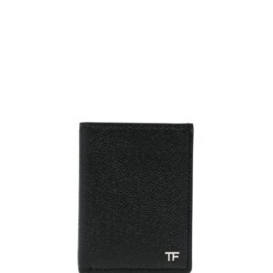 TOM FORD logo-plaque bi-fold leather wallet