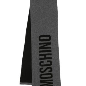 Moschino intarsia-knit logo scarf