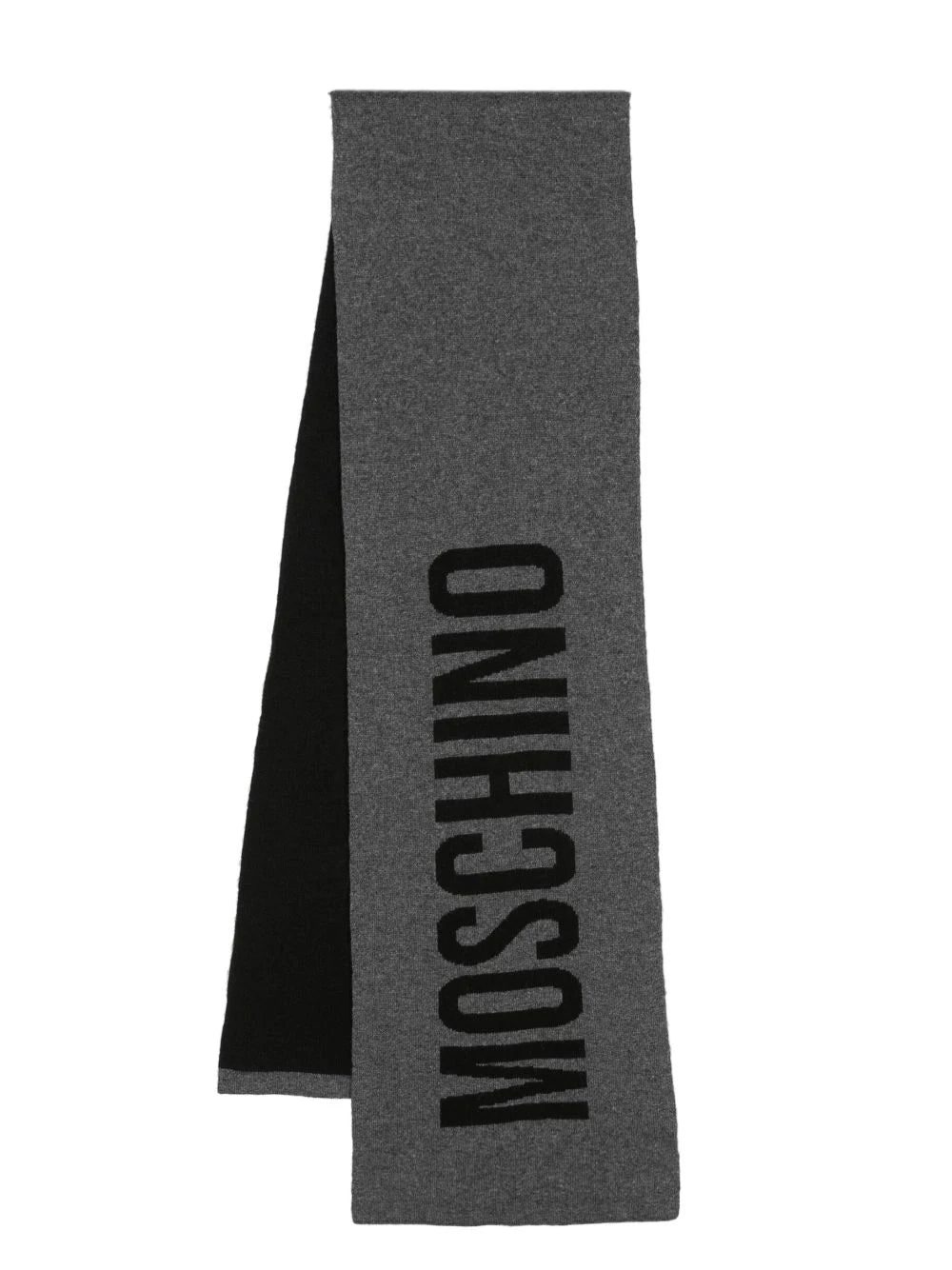 Moschino intarsia-knit logo scarf