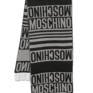 Moschino jacquard logo scarf