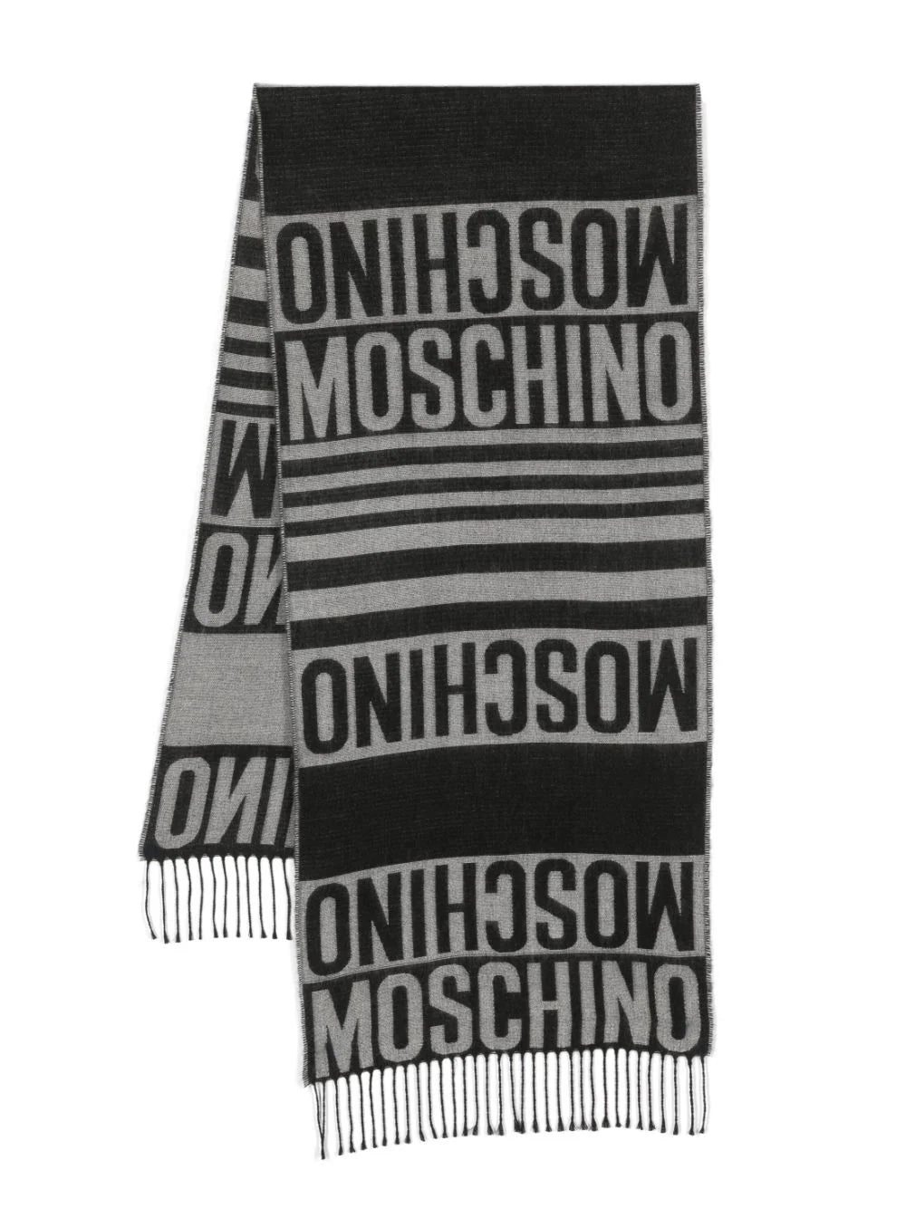 Moschino jacquard logo scarf