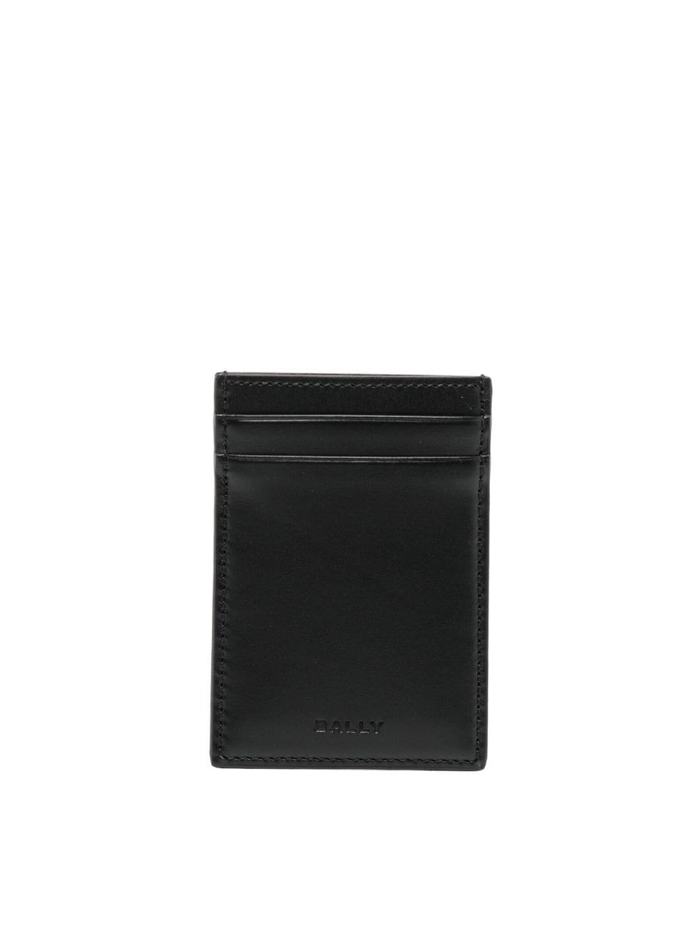 Bally logo-plaque leather cardholder