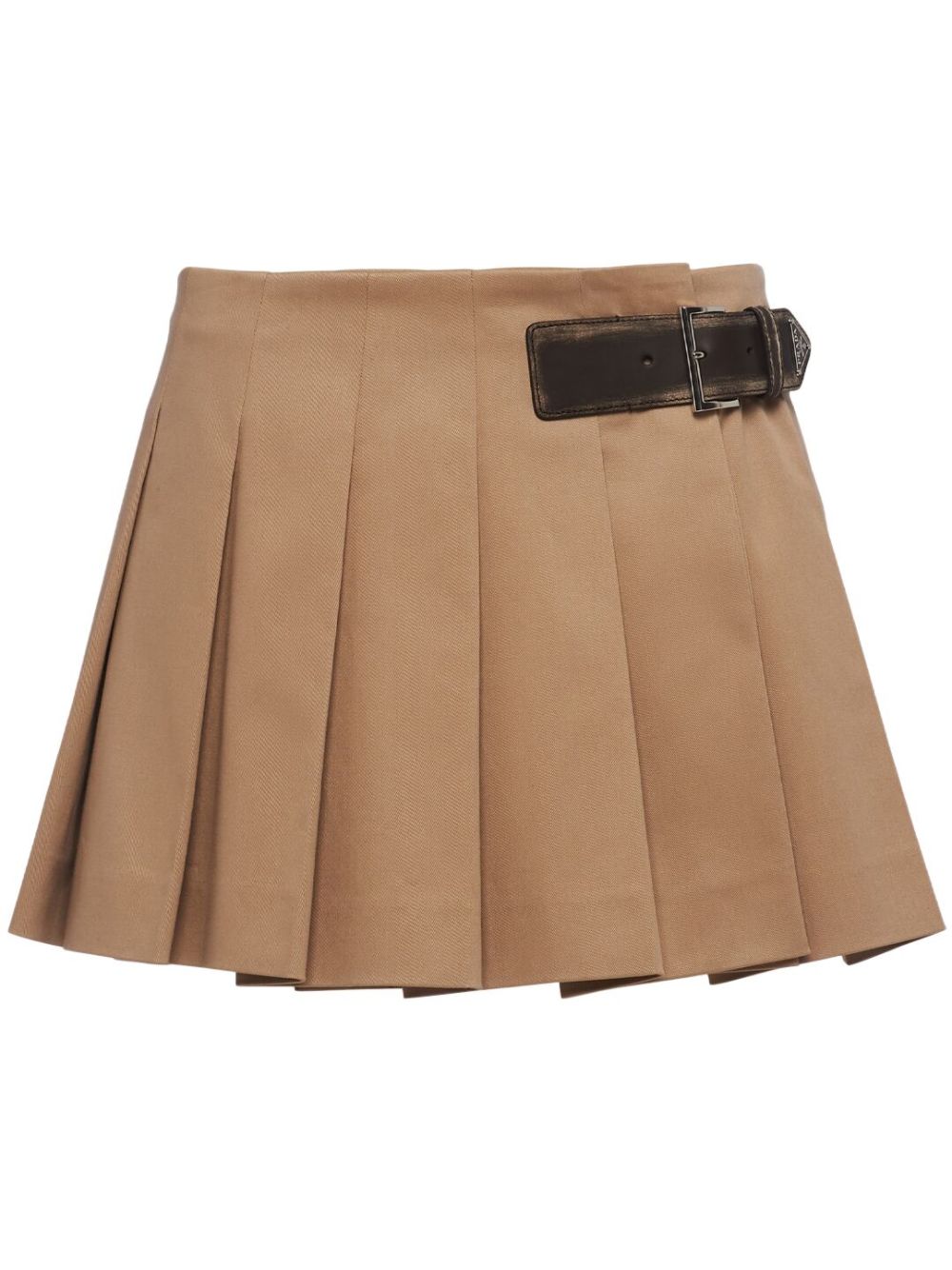 Prada pleated gabardine miniskirt