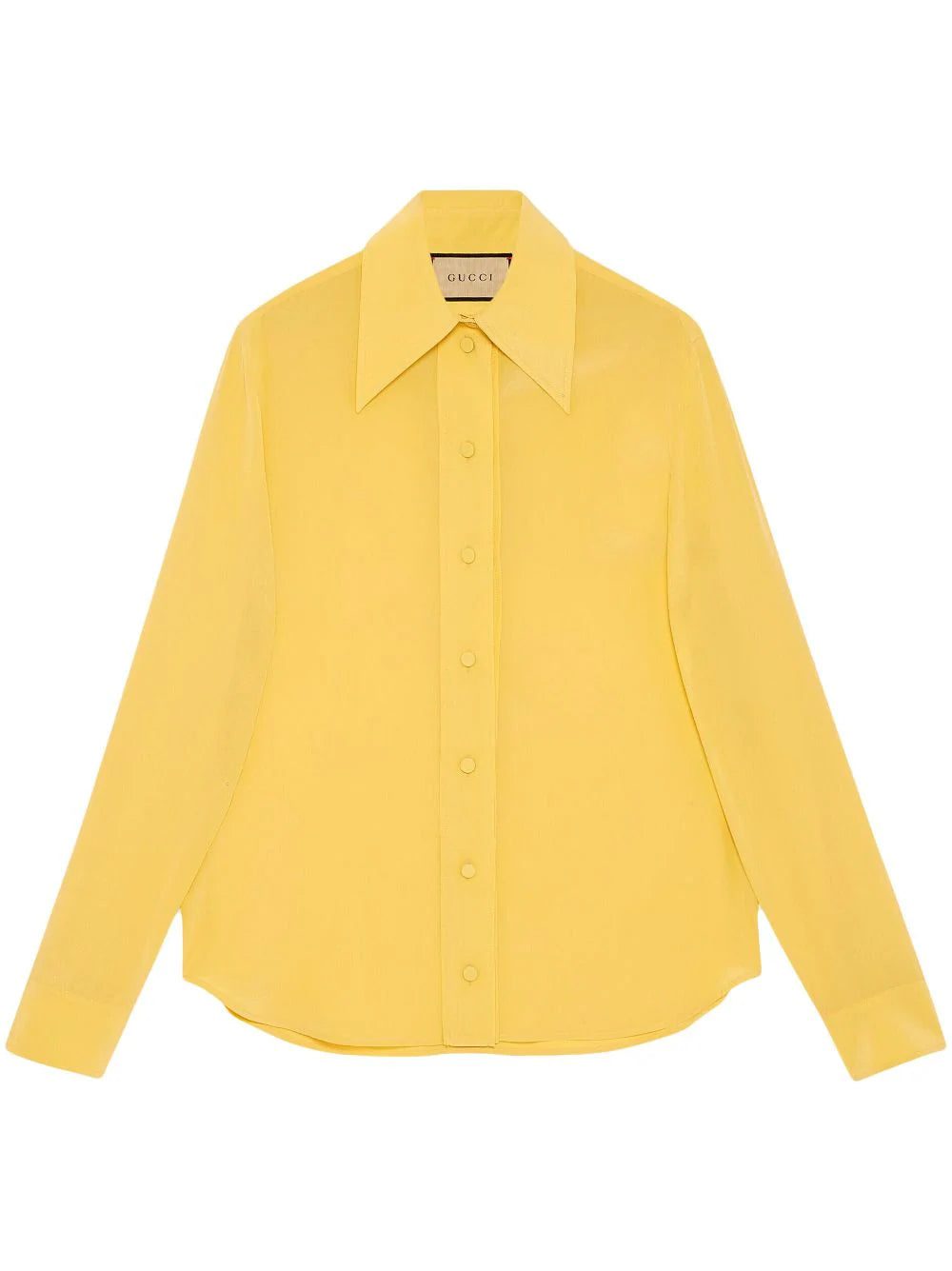 Gucci pointed-collar silk shirt