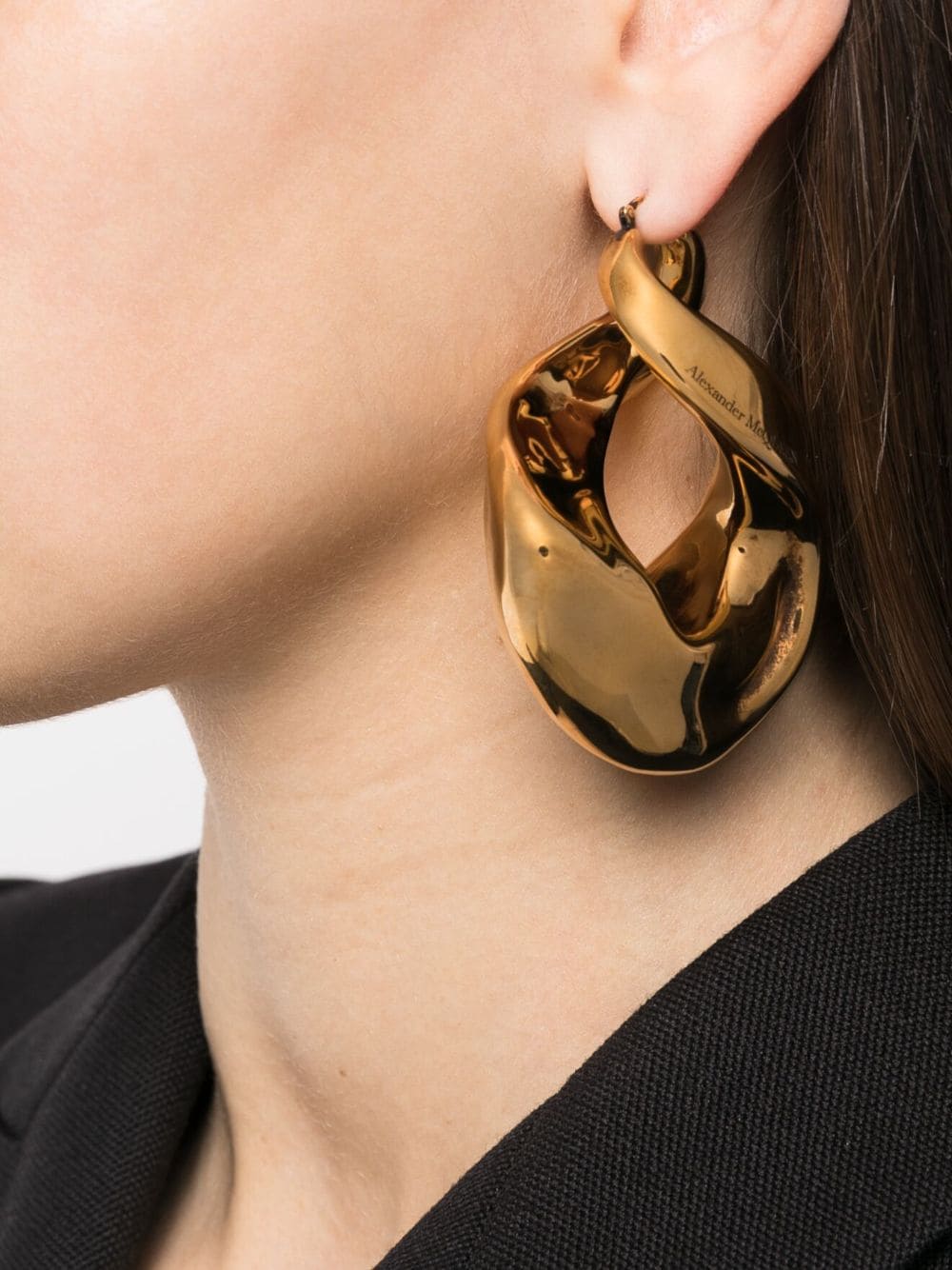 Alexander McQueen twisted hoop earrings - Image 2