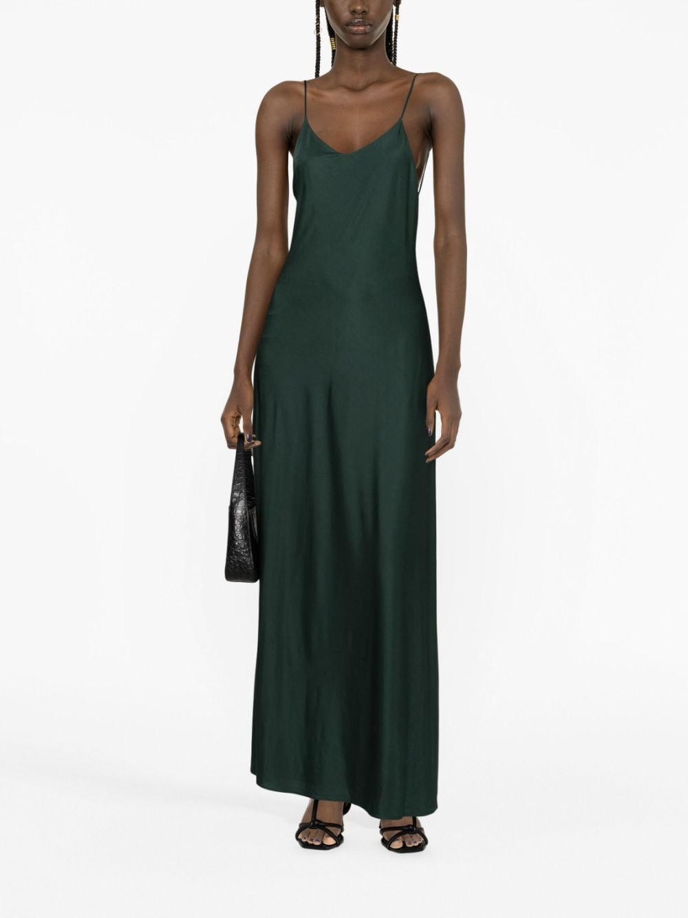 Saint Laurent open-back pleated maxi dress - Image 2