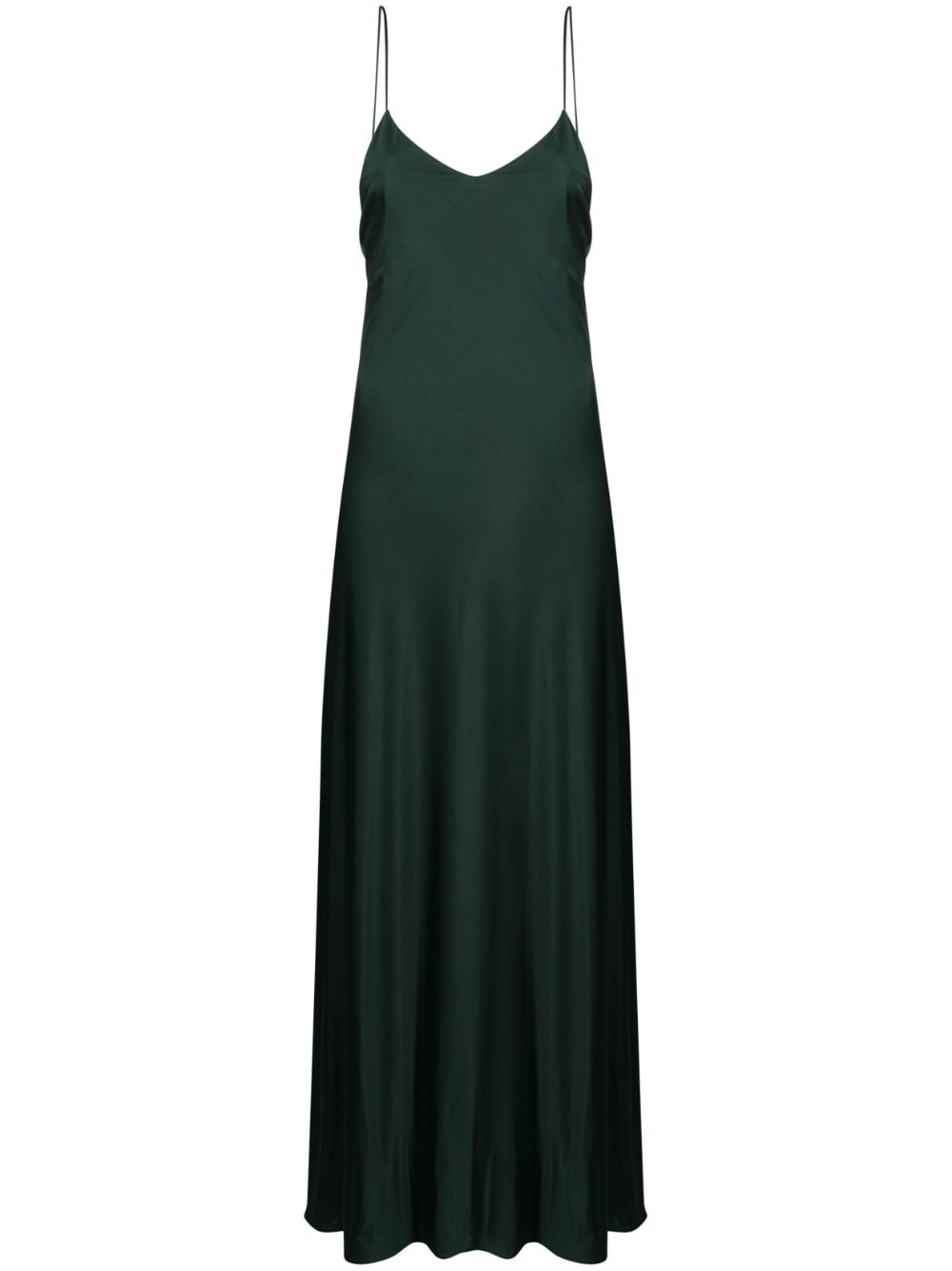 Saint Laurent open-back pleated maxi dress