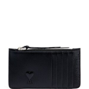 AMI Paris logo leather cardholder