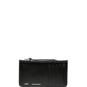 AMI Paris logo-print leather wallet